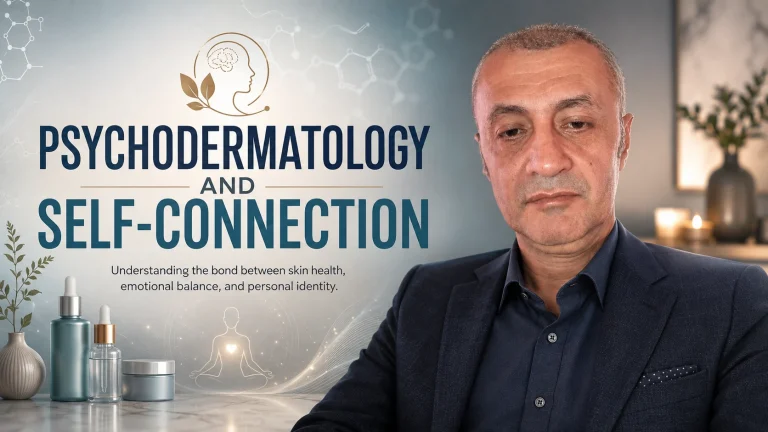 Prof. Dr. Bilal Semih Bozdemir presenting psychodermatology and self-connection through skin health, emotional balance and personal identity